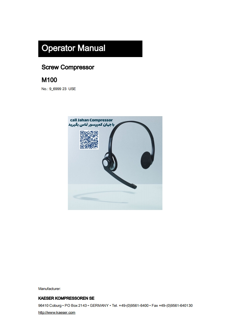 Operator-Manual-Screw-Compressor-M100操作说明书手册