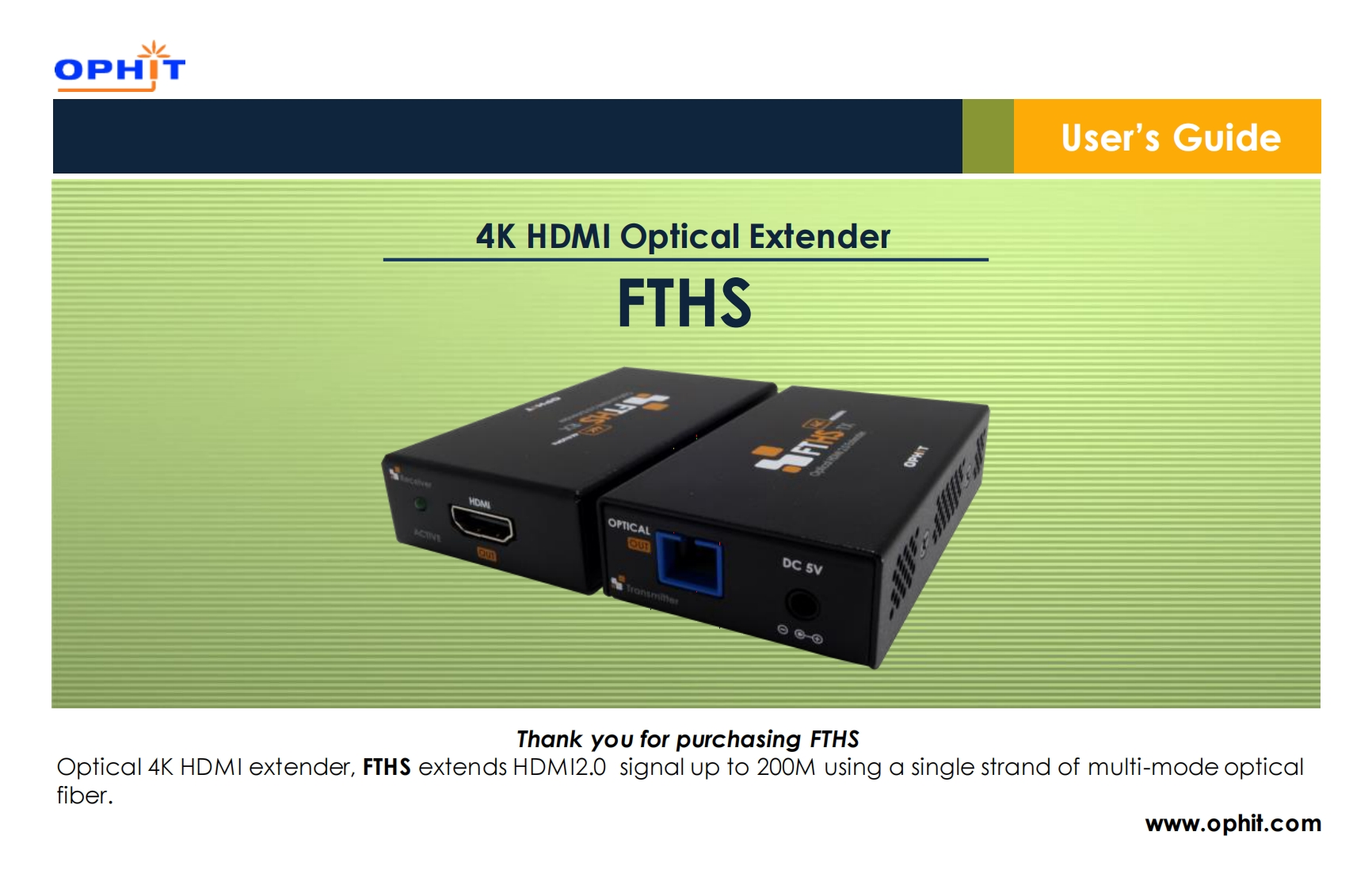 Ophit-FTHS-操作说明书手册-Rev-1.0