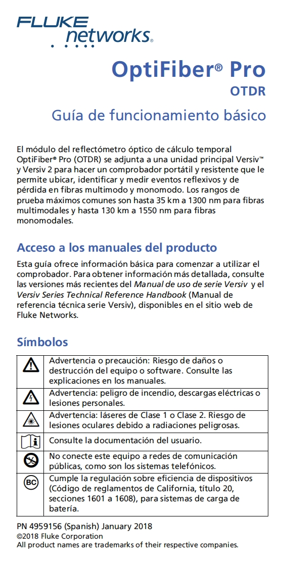Optifiber_Pro_操作说明书手册