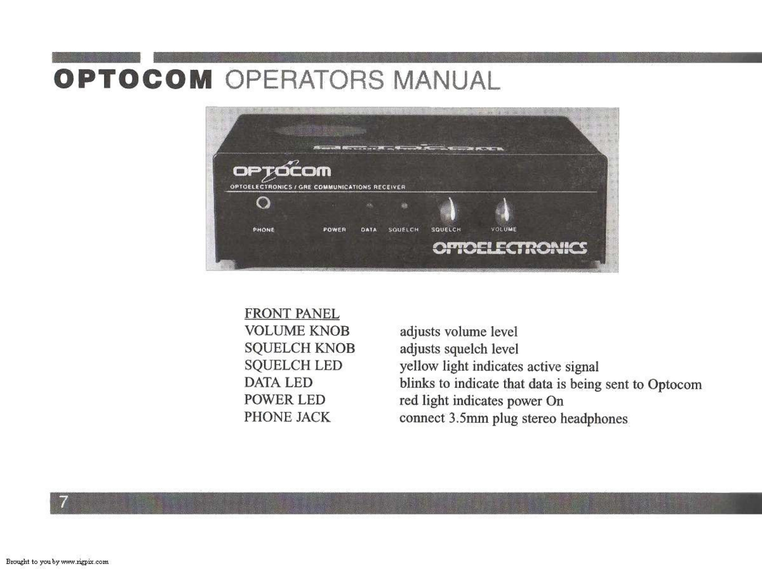Optoelectronics_Optocom_使用说明书手册