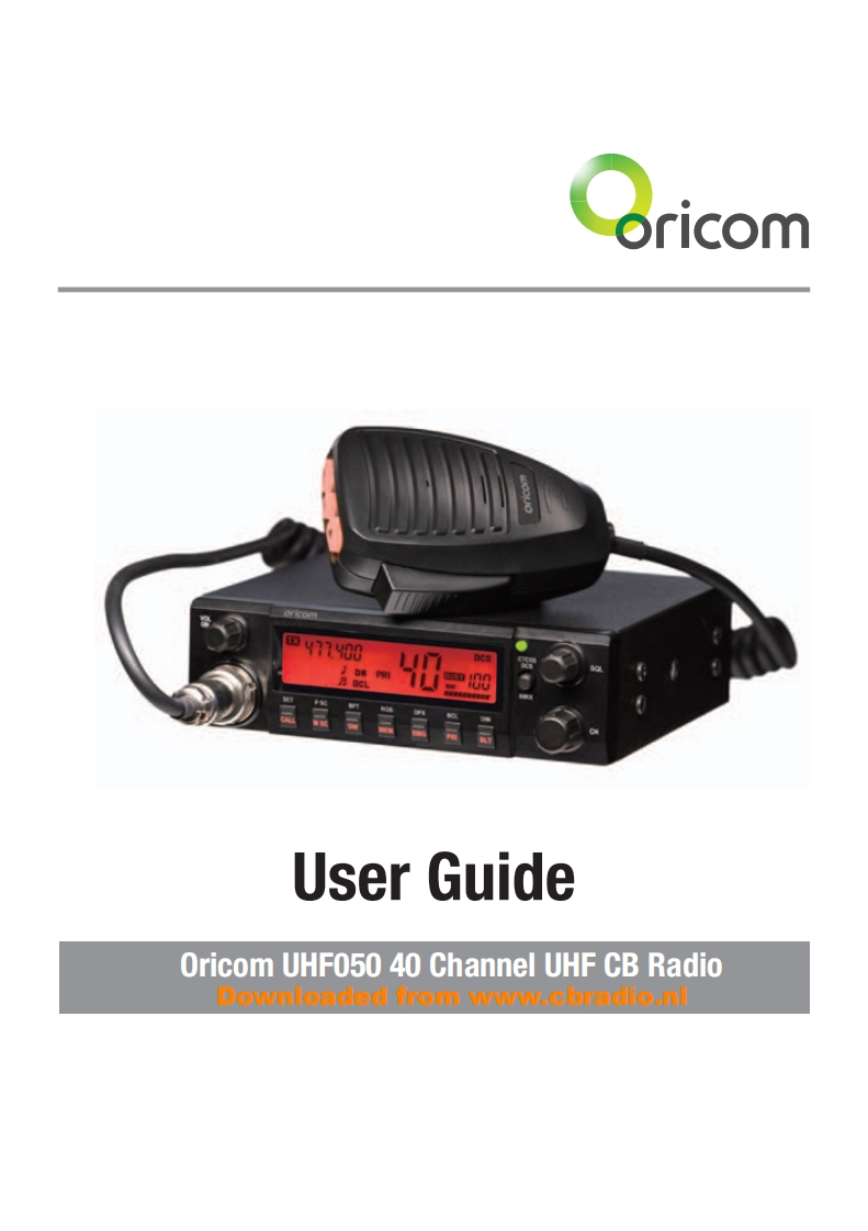 Oricom_UHF050_使用说明书手册
