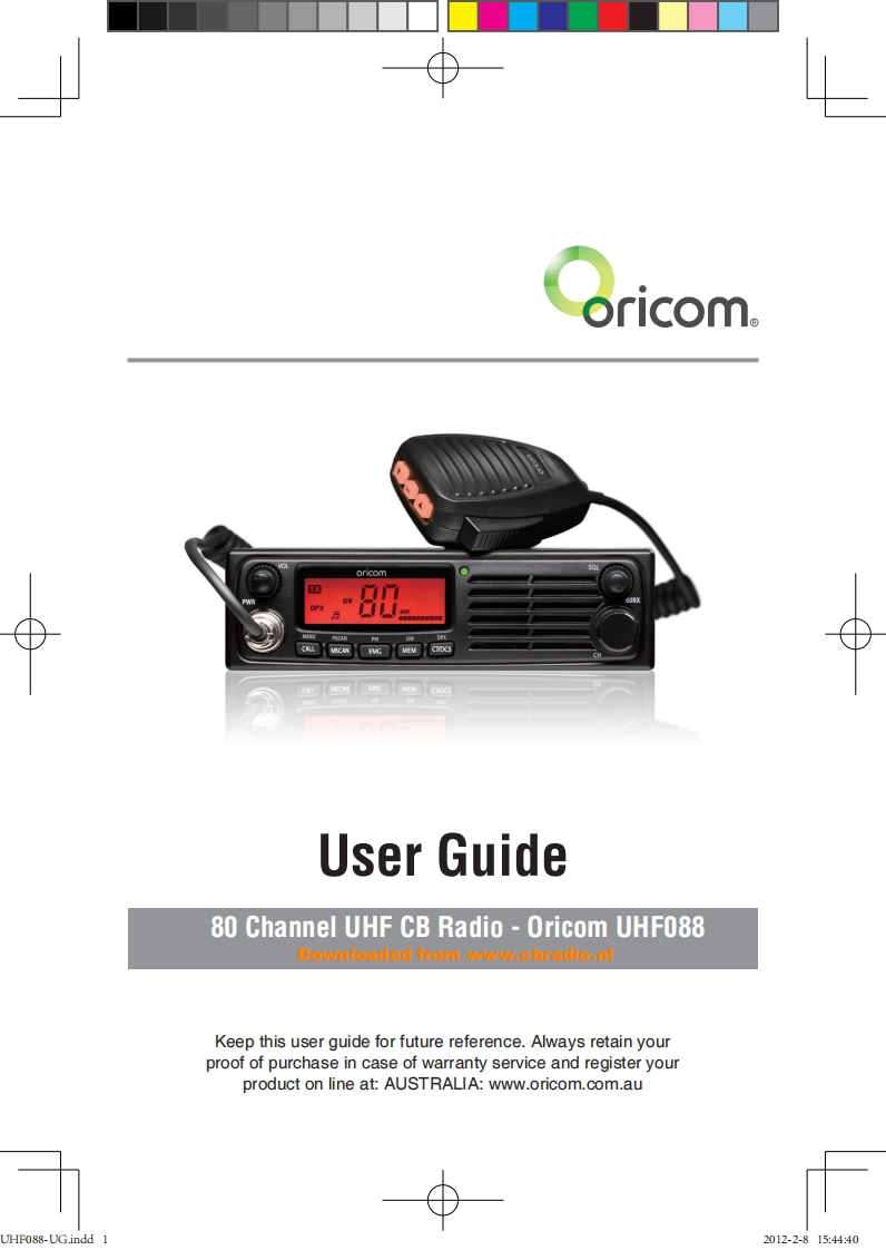 Oricom_UHF088_使用说明书手册