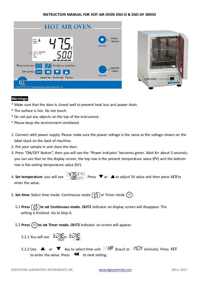 OvenwithPIDDT330VA-V216N(操作说明书手册)