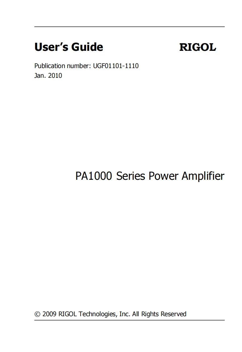 PA1011_UserGuide操作说明书手册_EN