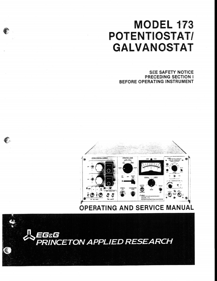 PAR-173-Pstat-manual操作说明书手册