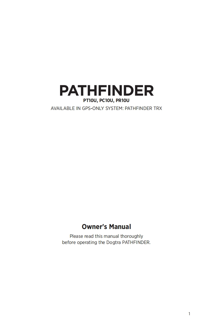 PATHFINDER-manual使用说明书手册