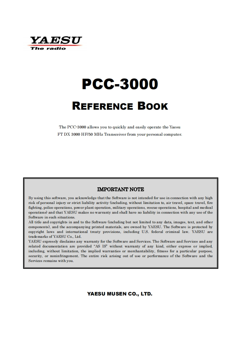 PCC-3000_操作说明书手册