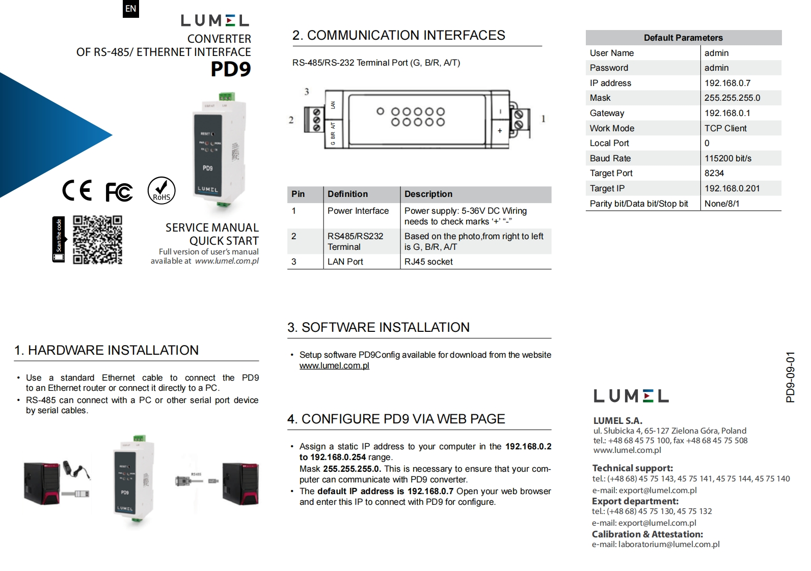 PD9_service_操作说明书手册_QUICK_START