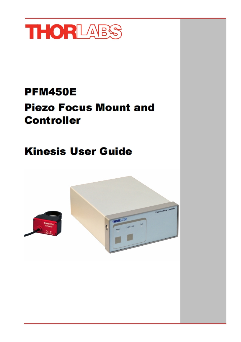 PFM450E-PFM450E标准安装操作说明书手册forKinesis