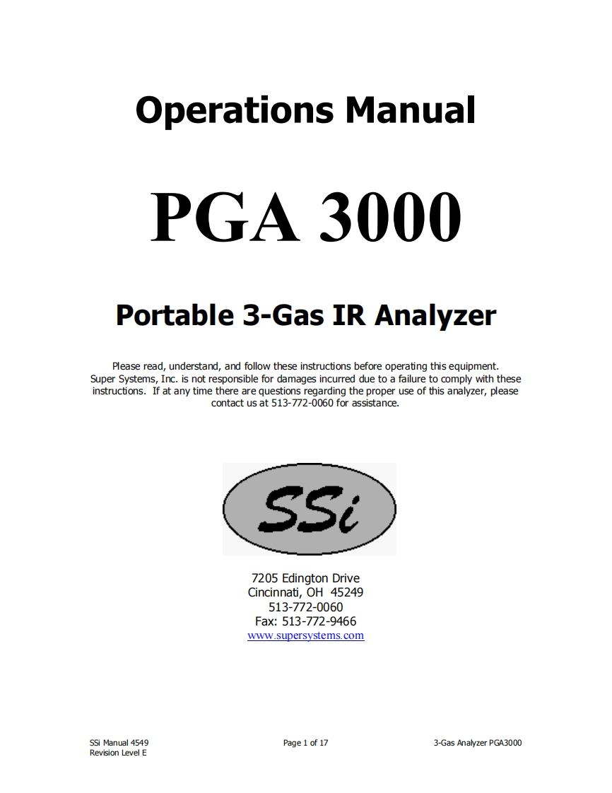 PGA3000_操作说明书手册