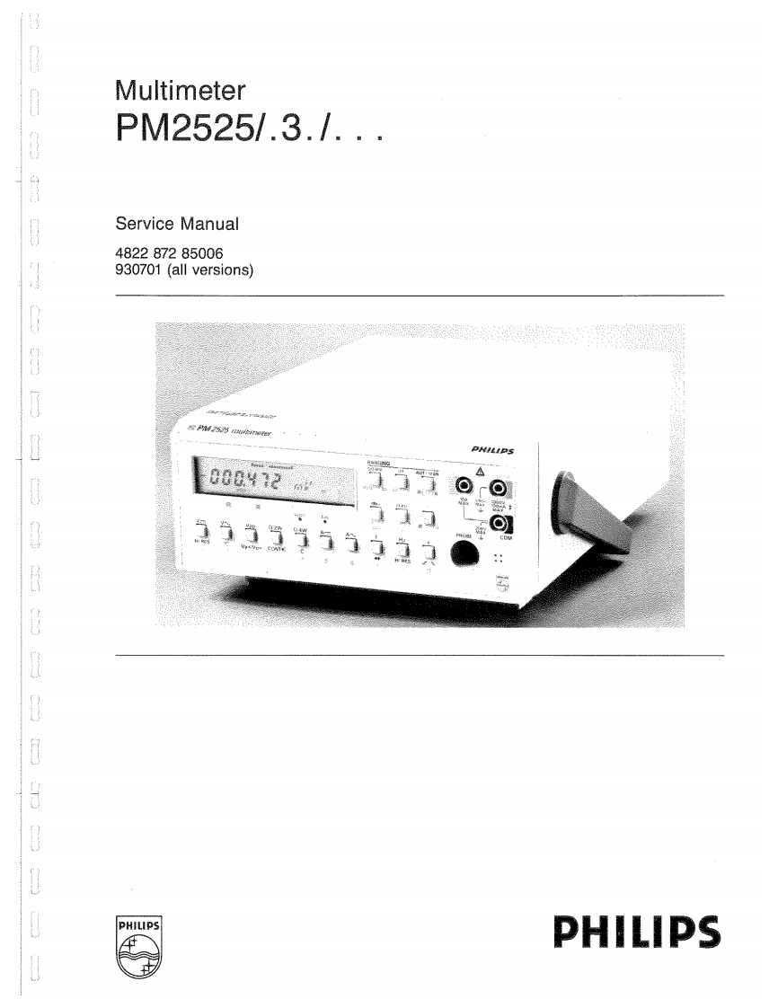 PHILIPSPM2525维修说明书手册