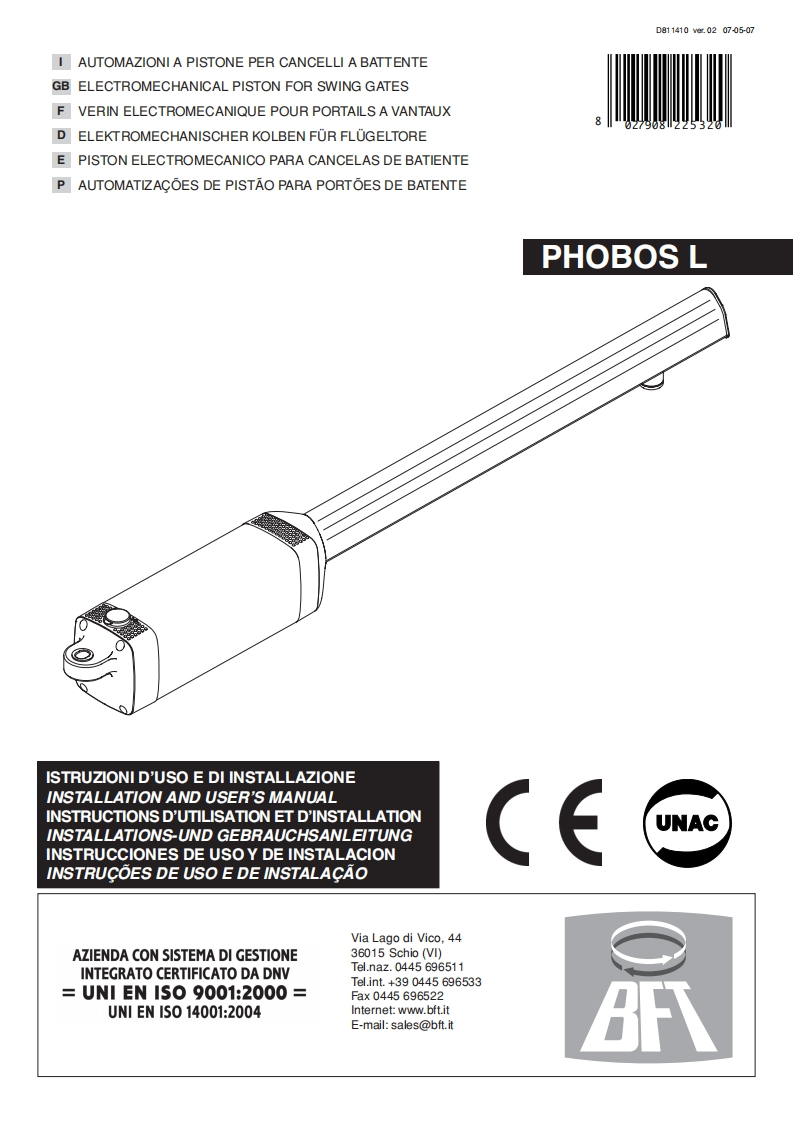 PHOBOS-L-Installation-操作说明书手册