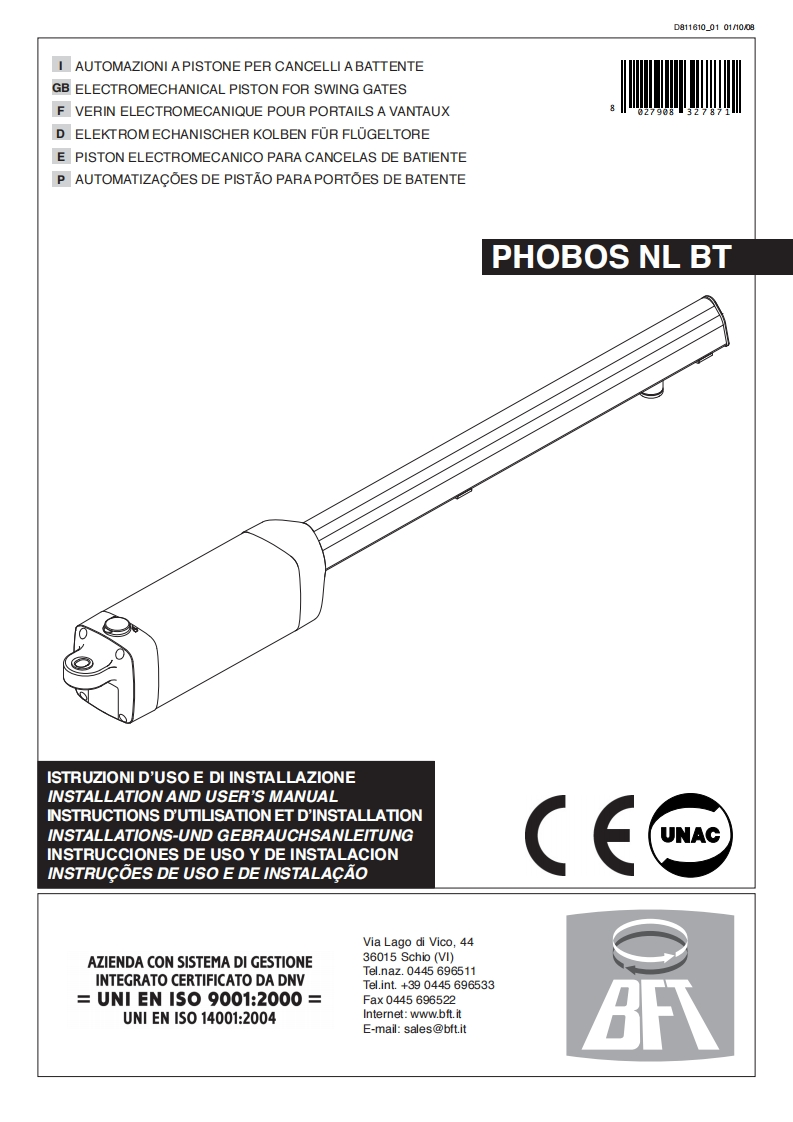 PHOBOS-NL-BT-Installation-操作说明书手册