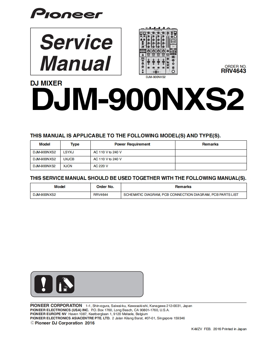 PIONEER-DJM-900NXS2维修手册-找手册网