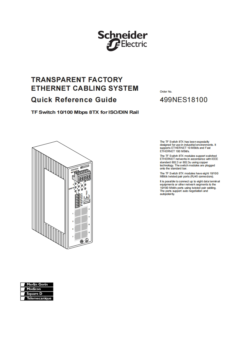 PLCConnexiumNetworking499NES18100Switch参考说明书手册Guide调试说明书手册