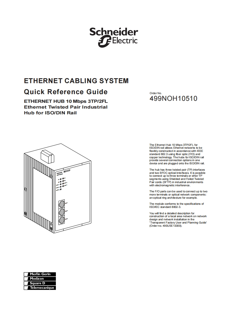 PLCConnexiumNetworking499NOH10510Hub参考说明书手册Guide调试说明书手册