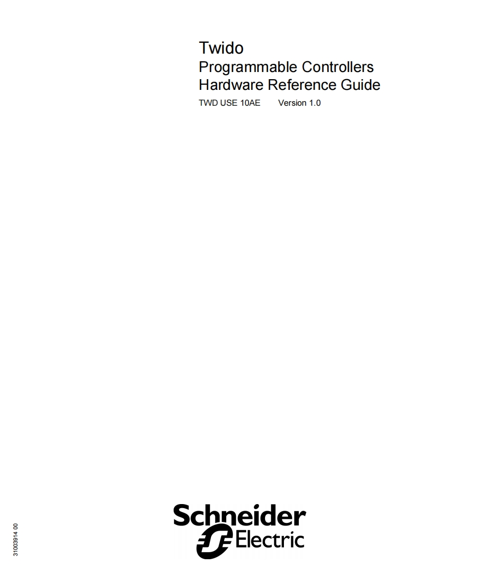 PLCTwidoPLCHardware参考说明书手册Guide调试说明书手册v1.0