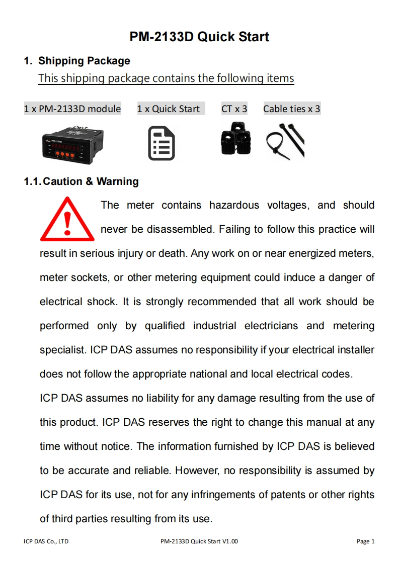 PM-2133D用户操作说明书手册_V1.00_En