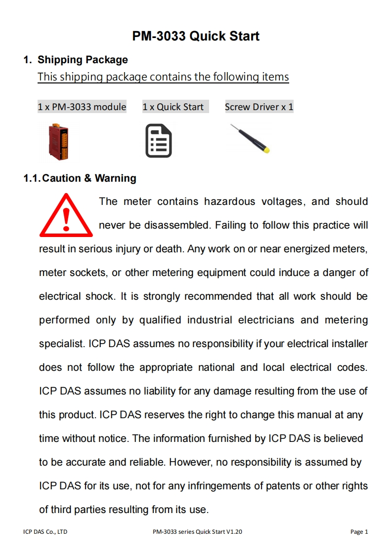 PM-3033用户操作说明书手册_V1.20_En