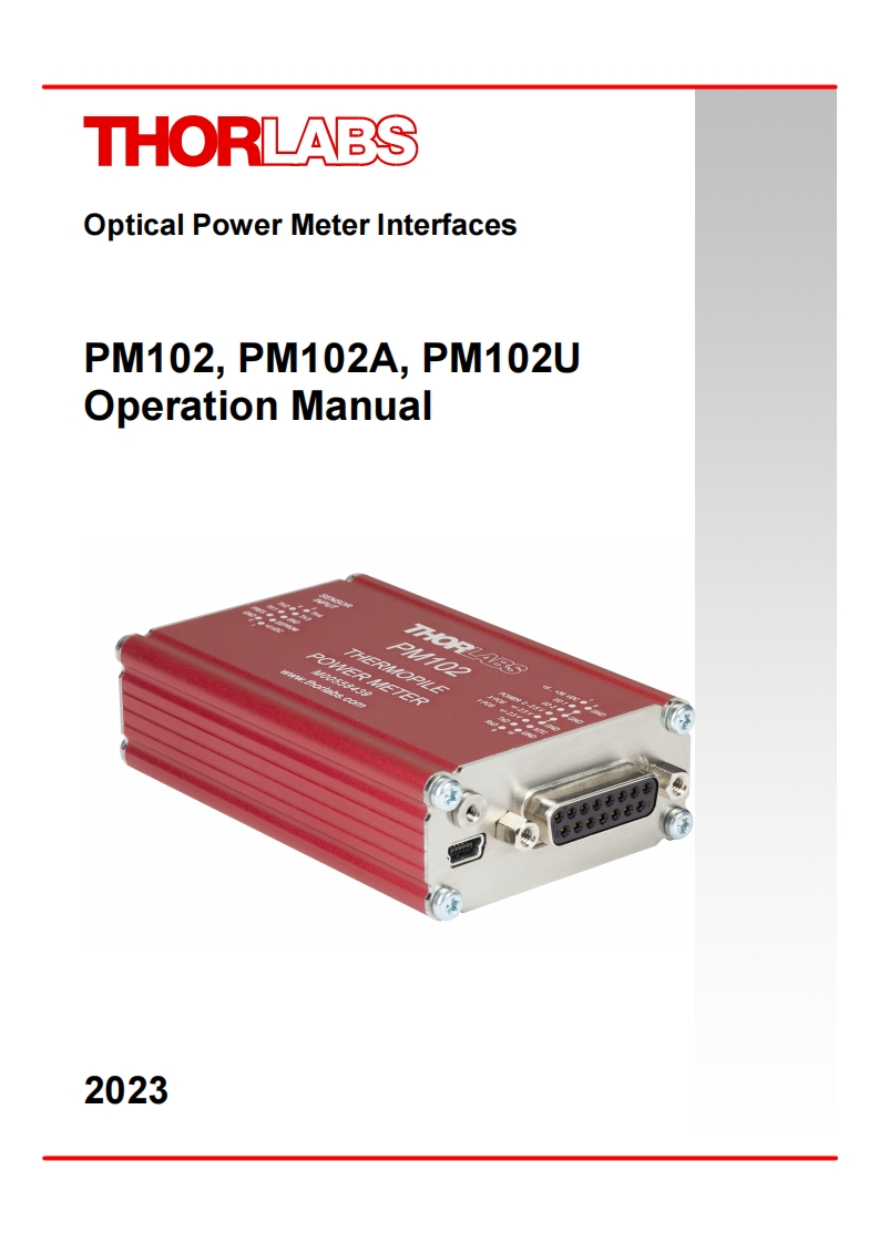 PM102-标准安装操作说明书手册