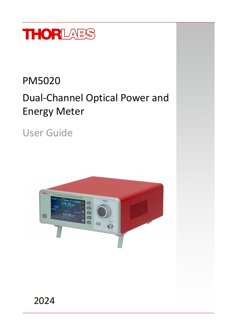 PM5020-标准安装操作说明书手册
