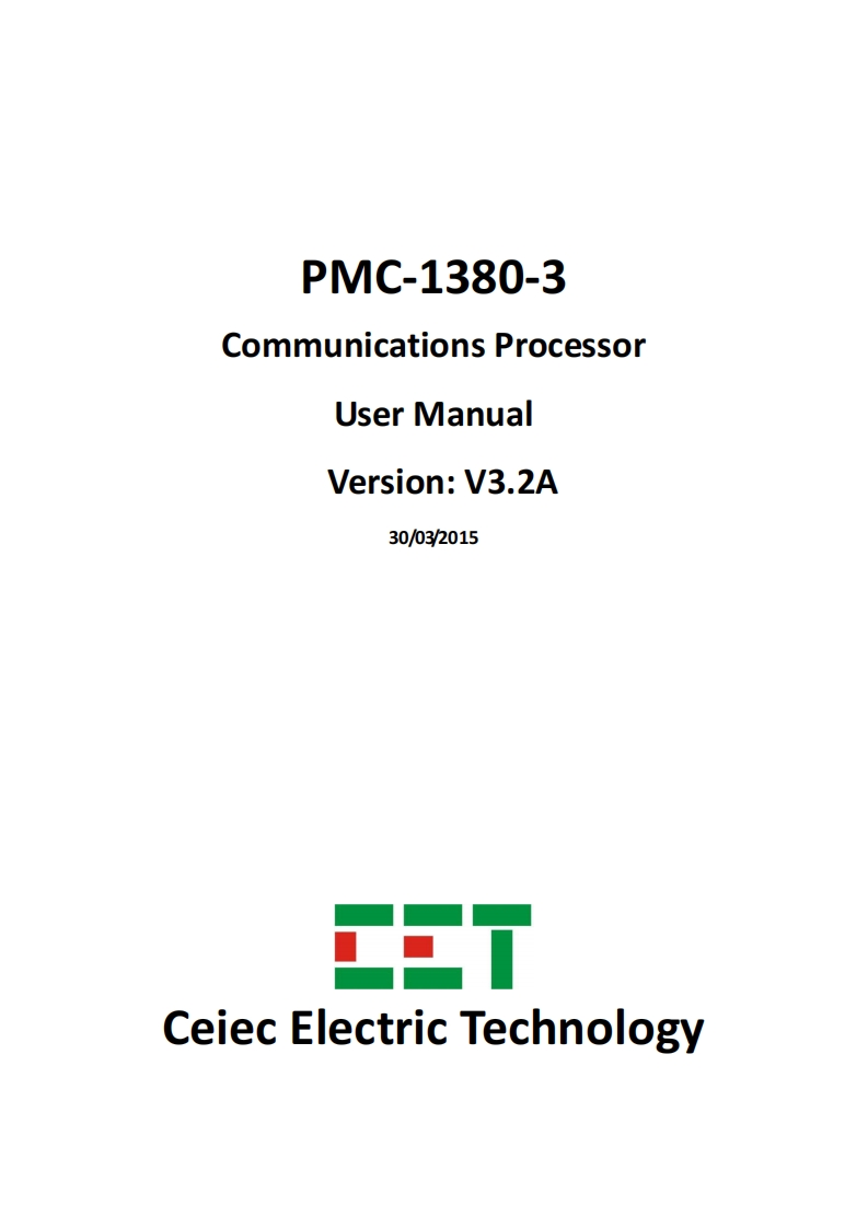 PMC-1380-3安装说明书手册_V3.2A_(20150330)