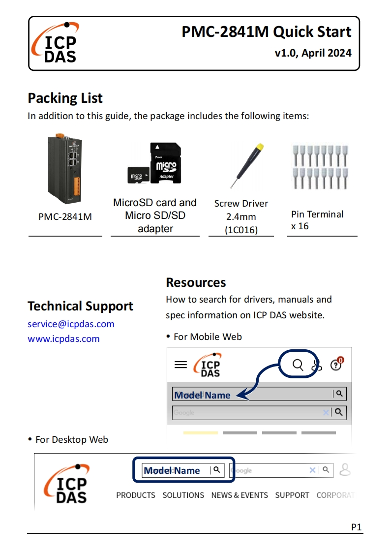PMC-2841M_用户使用说明书手册_英语_v1.0