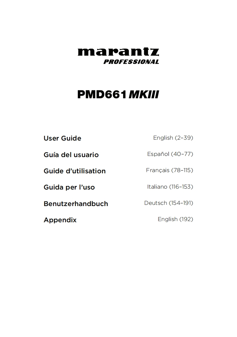 PMD661MK3使用说明书手册