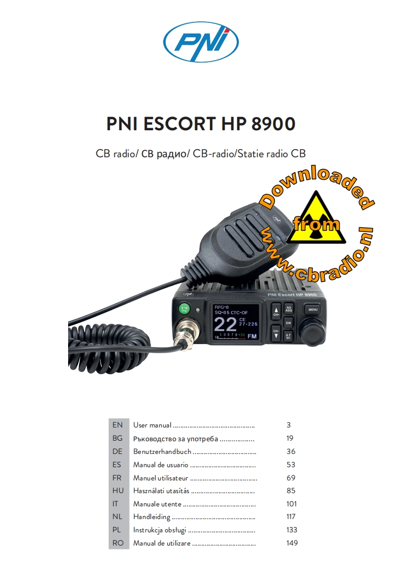 PNI_Escort_HP8900_使用说明书手册_DE_ESP_FR_ITA_HU_PL_RO_NL