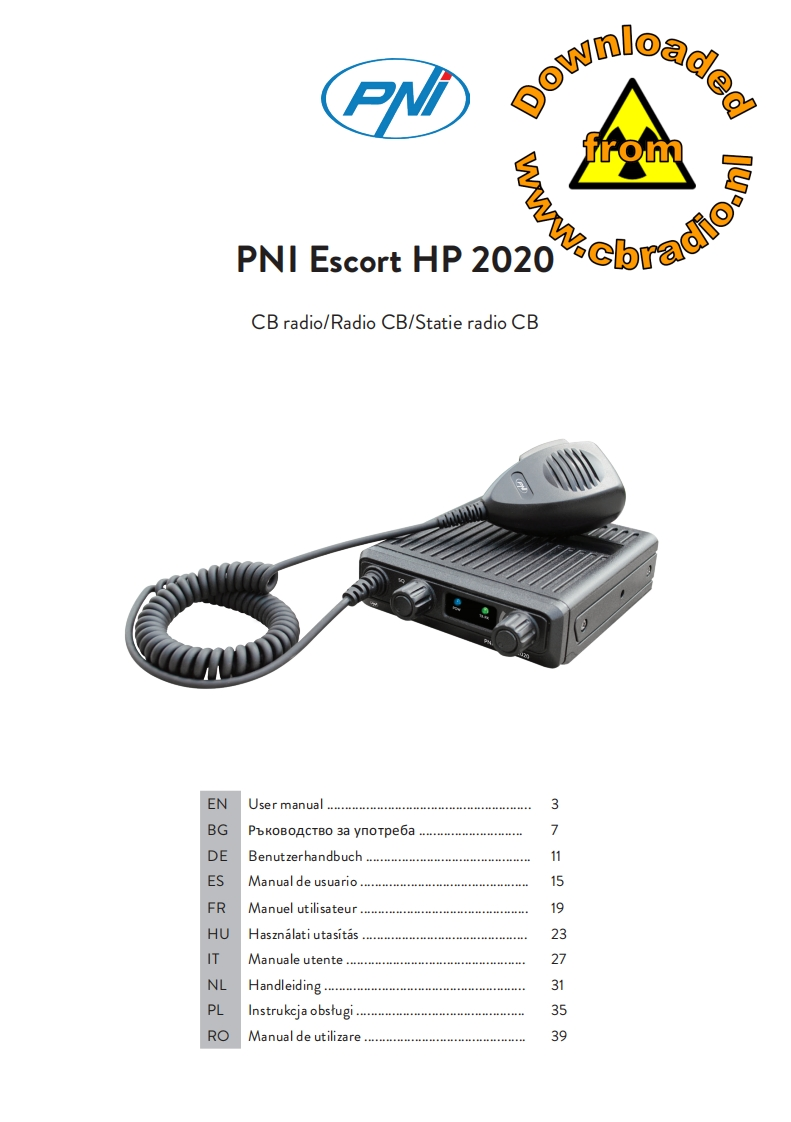 PNI_HP2020_使用说明书手册_DE_ESP_FR_ITA_PL_HU_RO_BG_NL