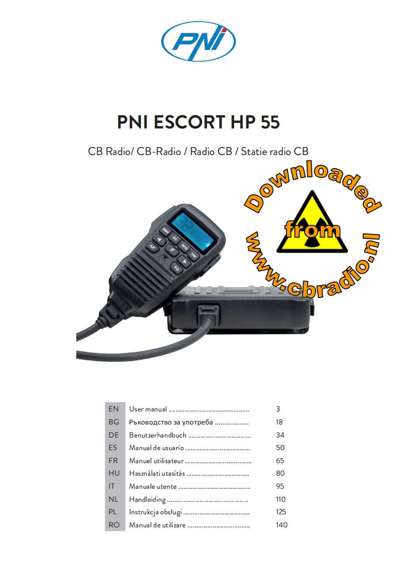 PNI_HP55_使用说明书手册_DE_ESP_FR_ITA_PL_HU_RO_NL