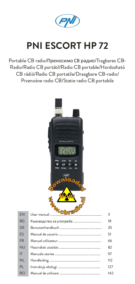 PNI_HP72_使用说明书手册_DE_ESP_FR_ITA_PL_HU_RO_NL