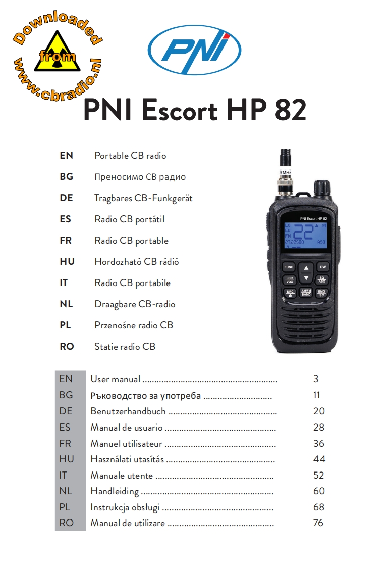 PNI_HP82操作说明书手册