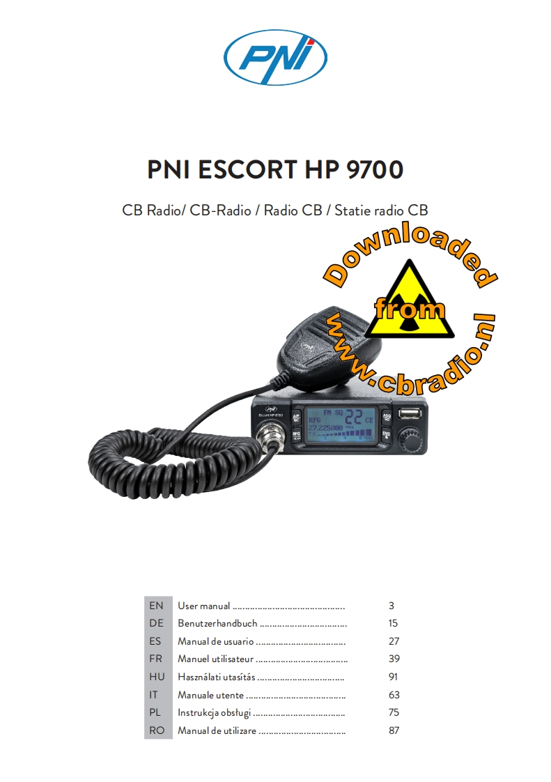 PNI_HP9700_ENG_ESP_DE_FR_ITA_HU_BG_PL_RO_NL操作说明书手册