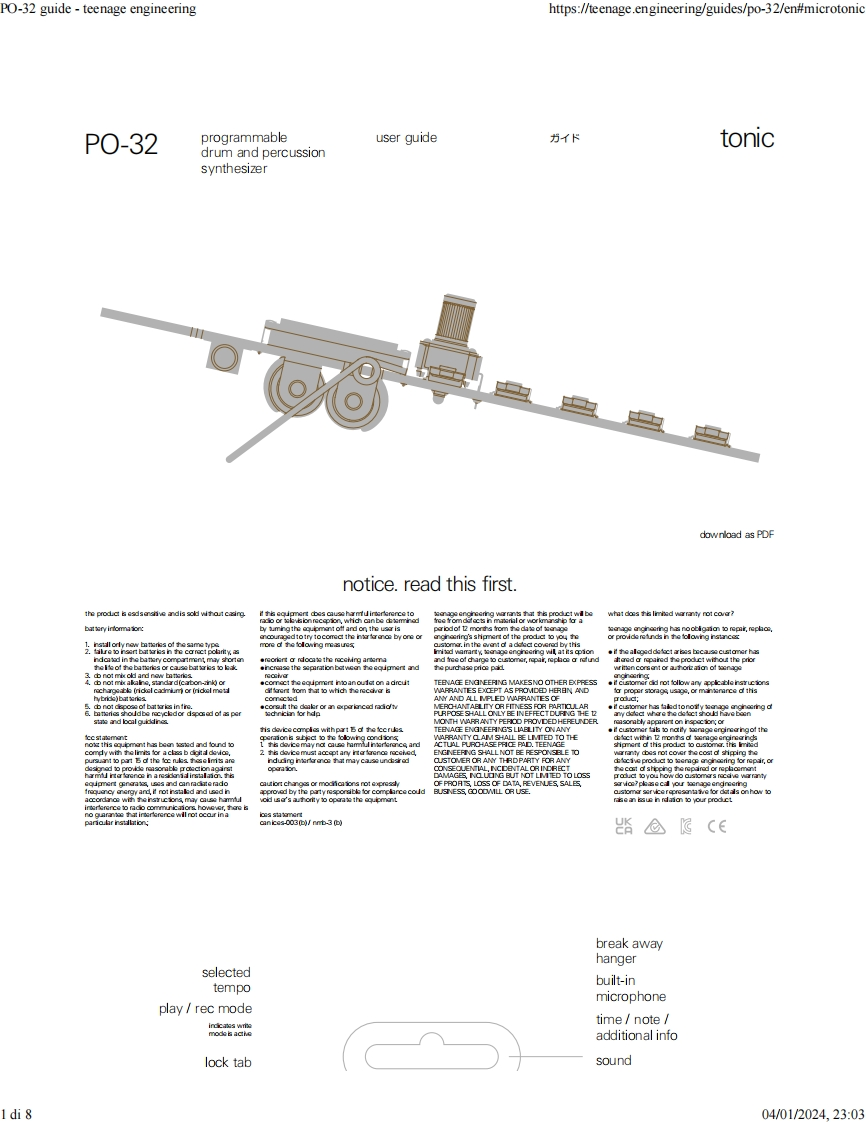PO-32guide-teenageengineering使用操作说明书手册