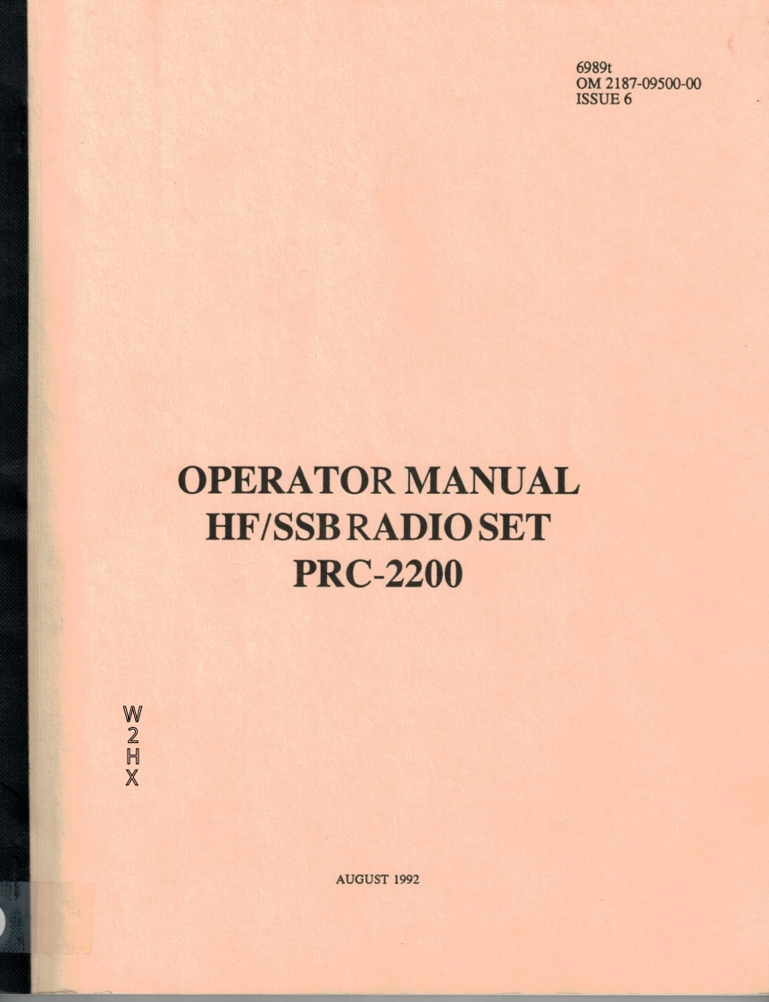 PRC-2200_使用说明书手册_W2HX_1992
