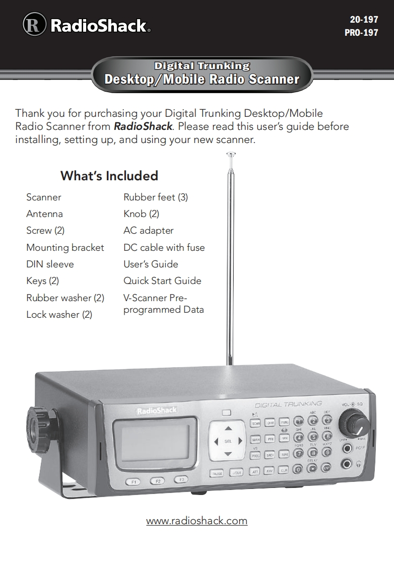 PRO-197-(Owners-Manual操作说明书手册)