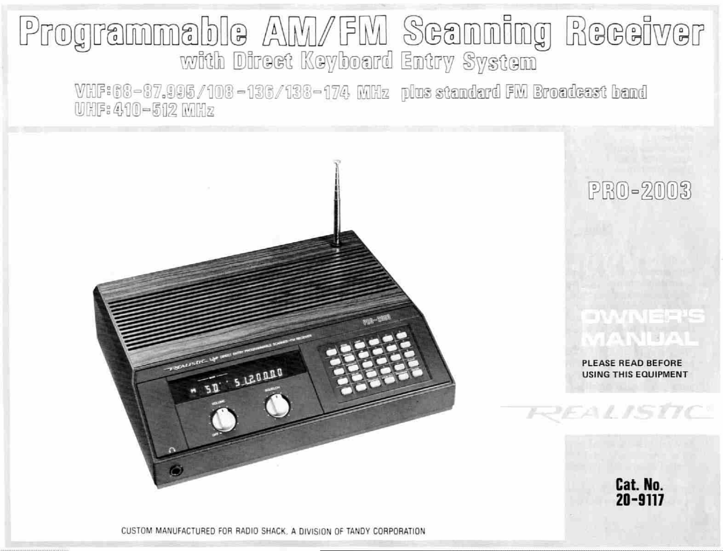 PRO-2003-(Owners-Manual操作说明书手册)