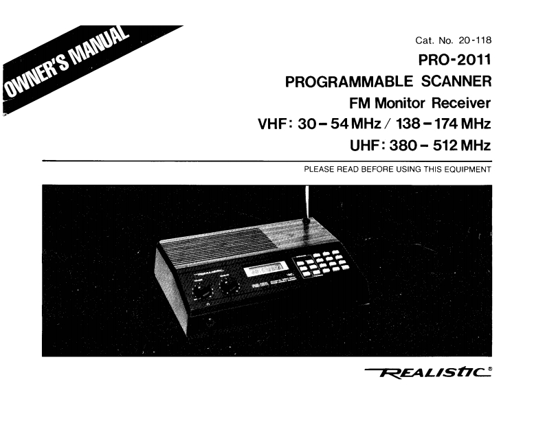PRO-2011-(Owners-Manual操作说明书手册)