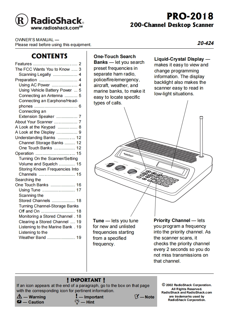 PRO-2018-(Owners-Manual操作说明书手册)