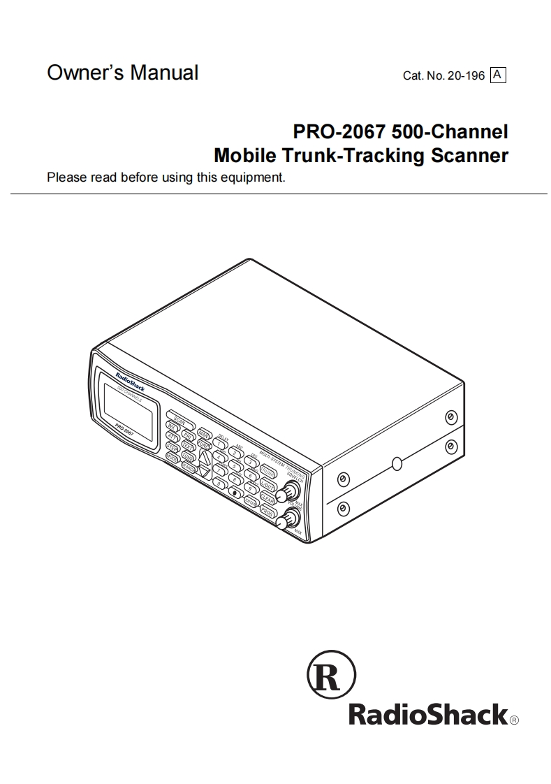 PRO-2067-(Owners-Manual操作说明书手册)