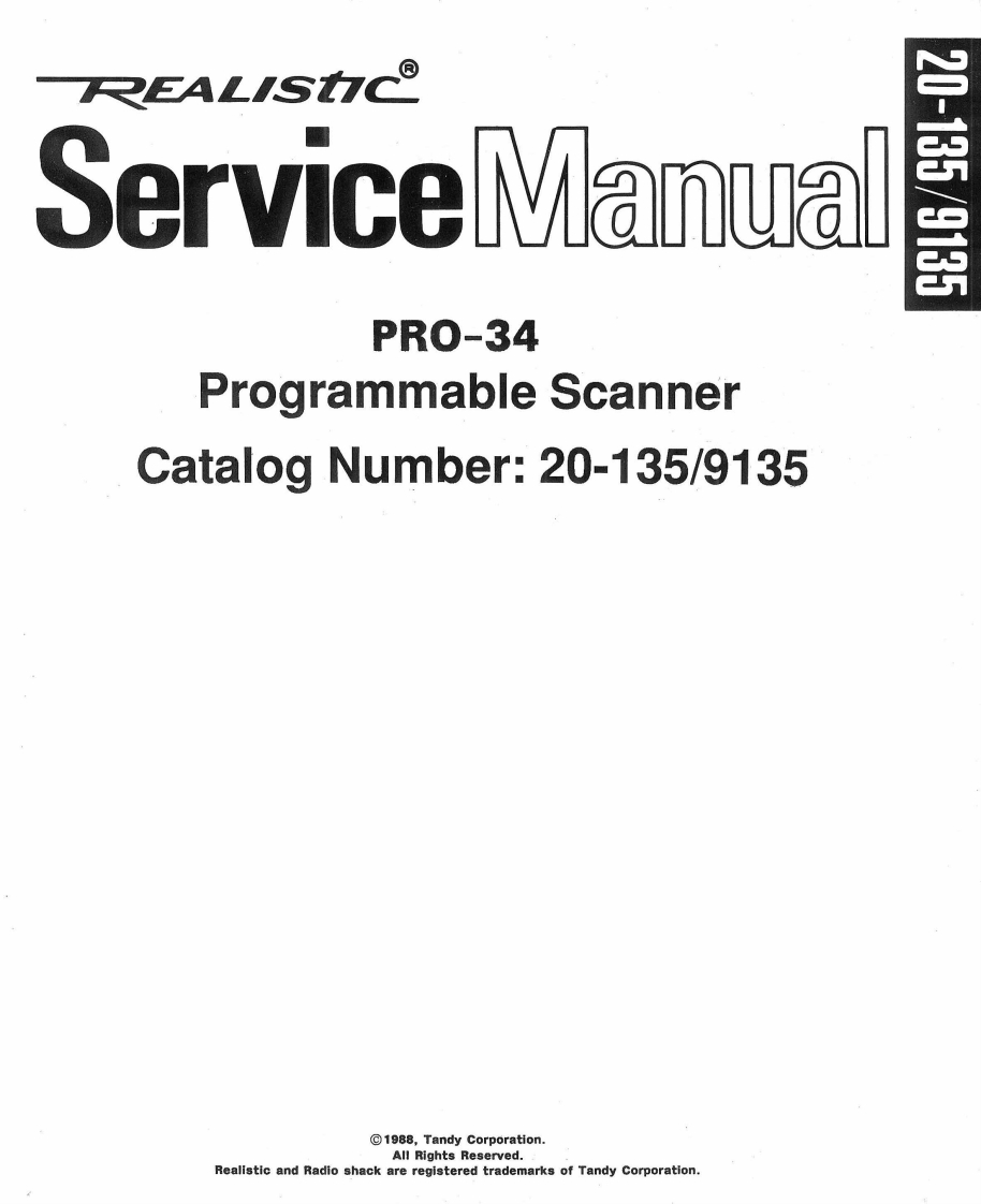 PRO-34-(Service-Manual维修手册含电器原理图)