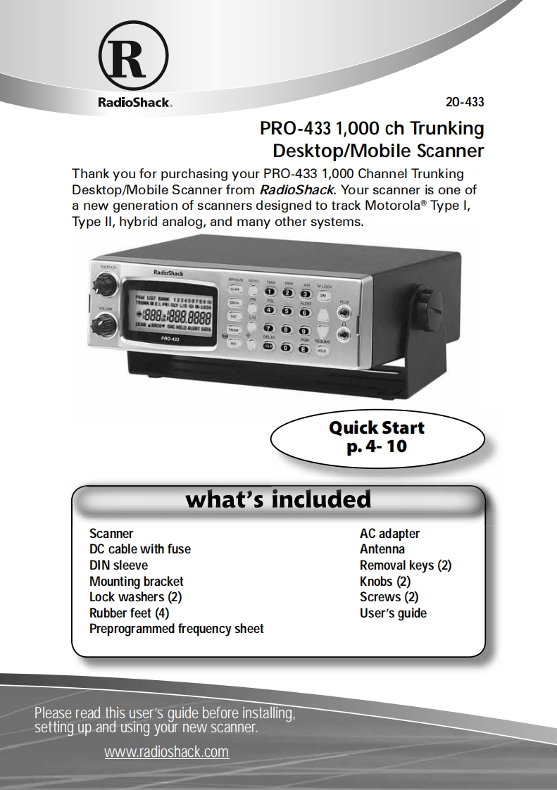 PRO-433-(Owners-Manual操作说明书手册)