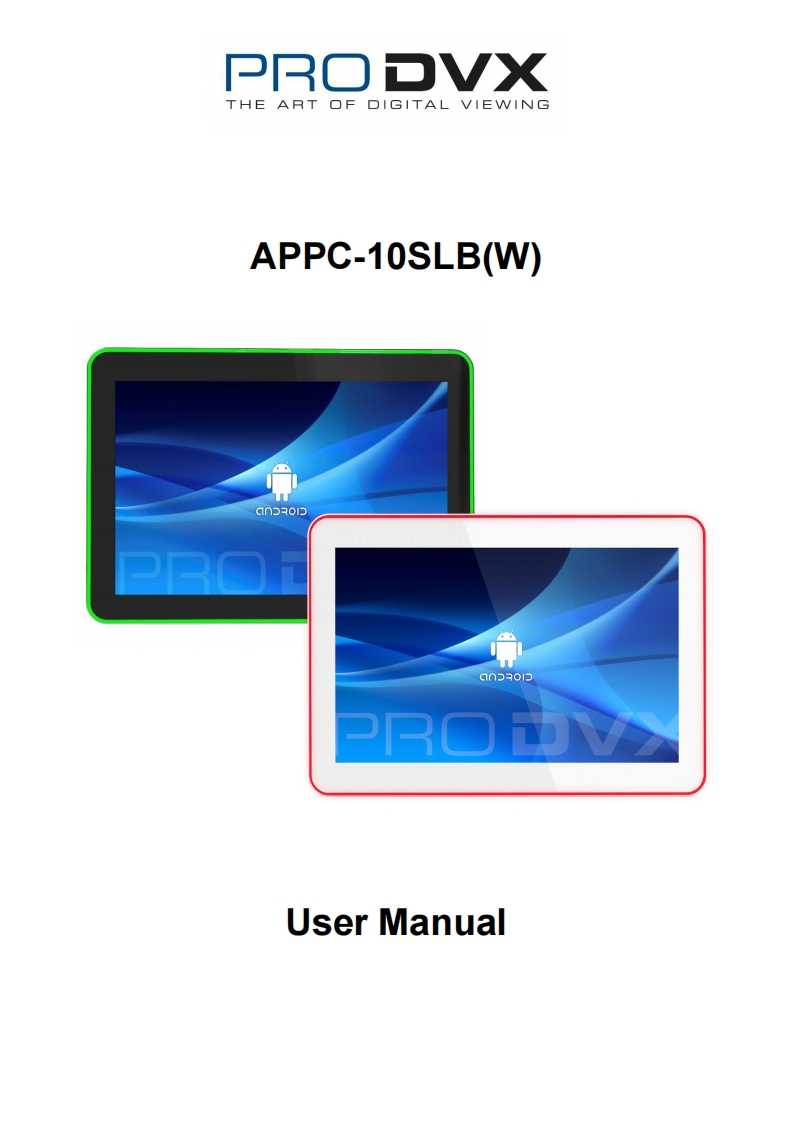 PRODVX-APPC-10SLB(W)-操作说明书手册
