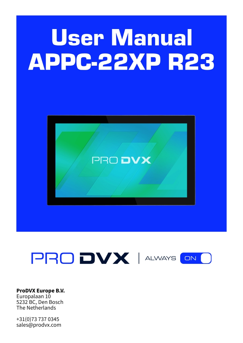 PRODVX-APPC-22XP-R23-操作说明书手册