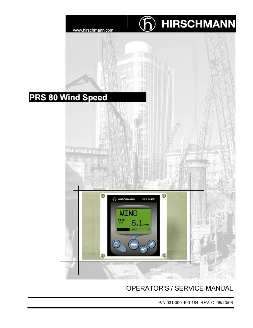 PRS80_Operator___Service_Manual维护手册_-_WIND_SPEED_ONLY