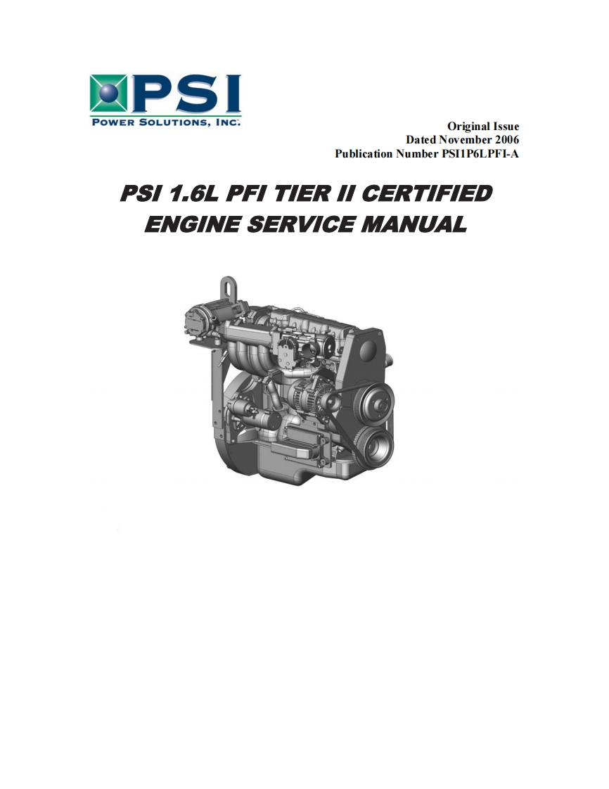 PSI_Tier_2__1.6L_PFI_Certified_Engine_维修说明书手册_PSI1P6LP