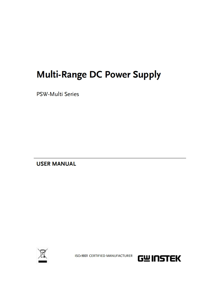 PSW-Multi-Series_usermanual操作说明书手册_EN