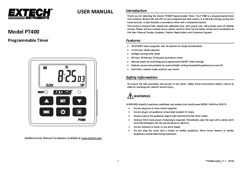PT400_安装调试说明书手册-en