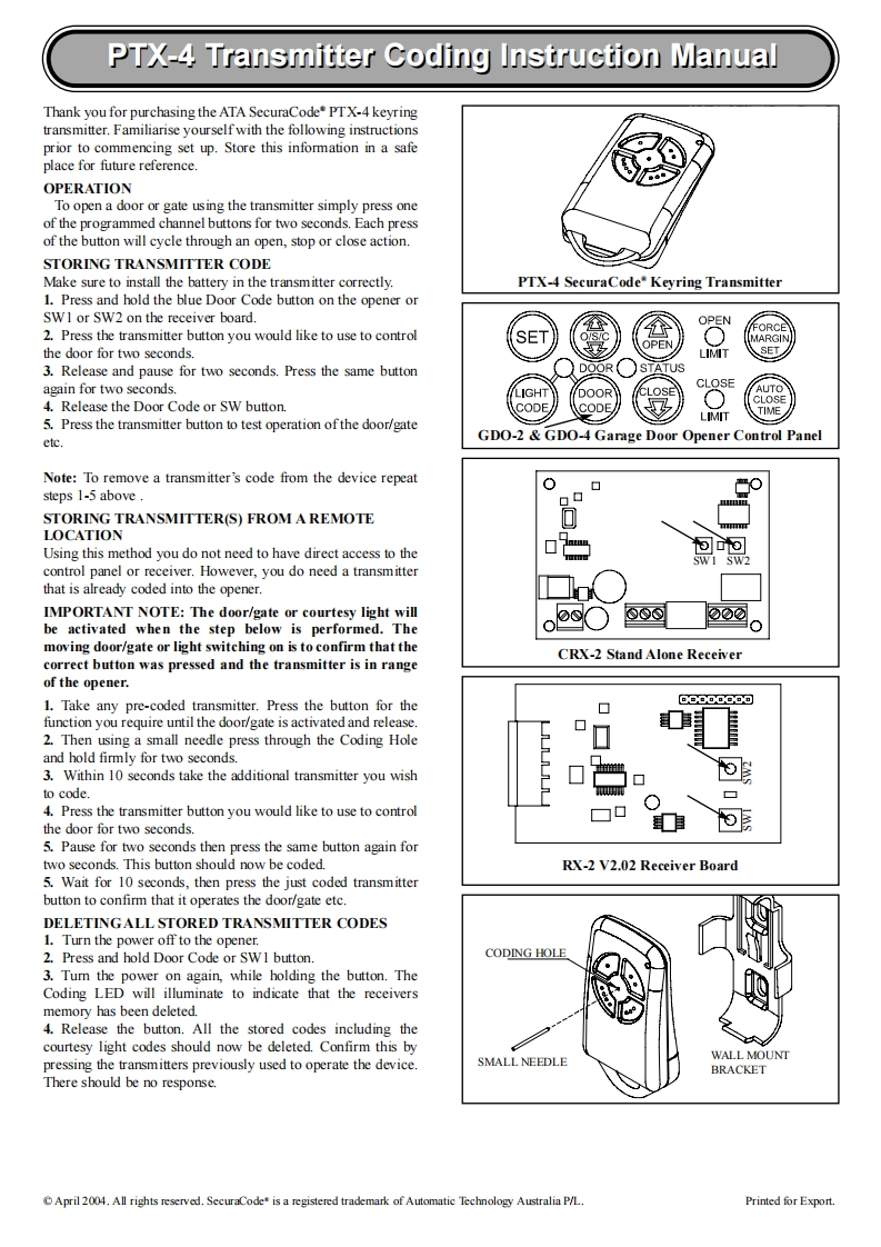 PTX4-Coding-Instructions